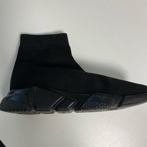 Black sock shoes